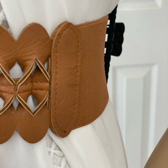 Fashion women’s waist belt leather and elastic, fit up to 38 inches waist size - Picture 4 of 6